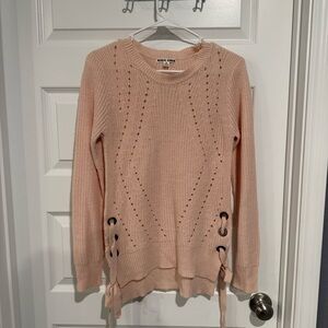 Moral Fiber blush pink knit sweater (Size M)